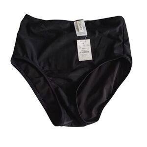 J. Crew Factory High Waist Bikini Bottom Womens Small Black
